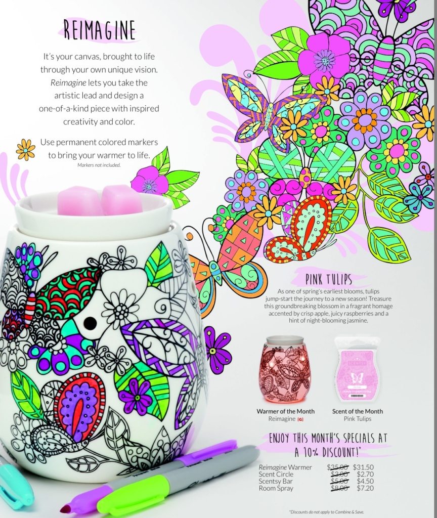Scentsy April 2016 Warmer and Scent of the Month REIMAGINE SCENTSY