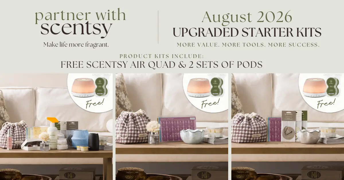 Join Scentsy In August 2026 With Upgraded Starter Kits - Free Scentsy Air Quad Join Scentsy in August 2026 with Upgraded Starter Kits - Free Scentsy Air Quad