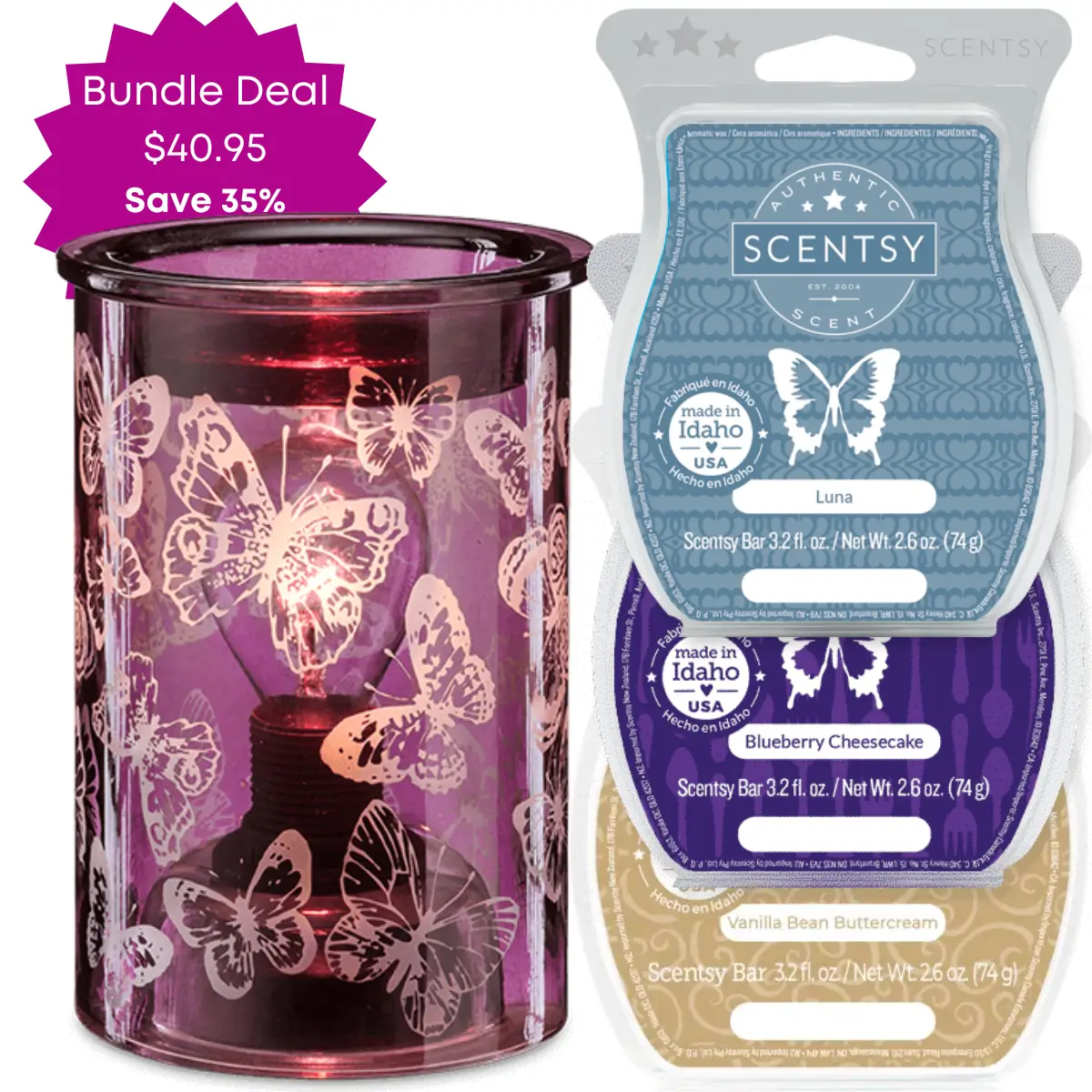 Uplifting Wings Scentsy Warmer Bundle