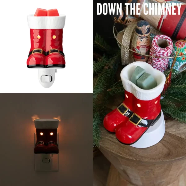 Down the Chimney Santa Boots Mini Scentsy Warmer