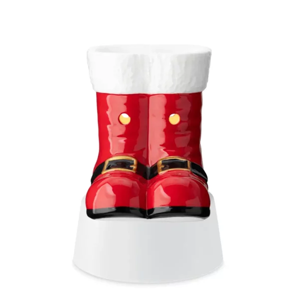 Down the Chimney Santa Boots Mini Scentsy Warmer with Tabletop Base