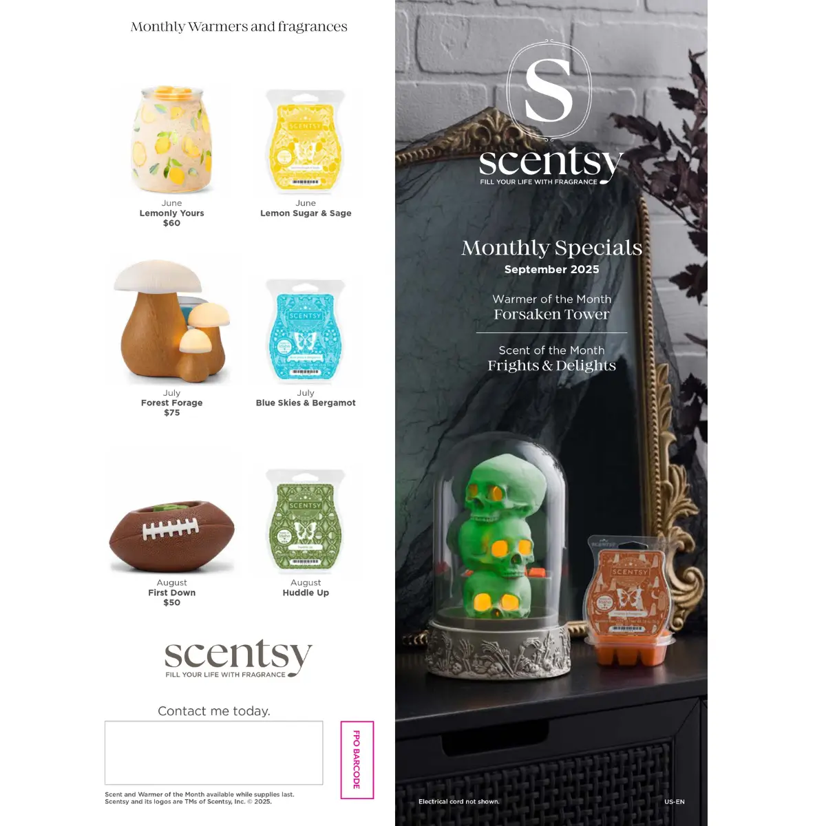 Scentsy September 2025 Warmer of the Month | Forsaken Tower + Frights & Delights
