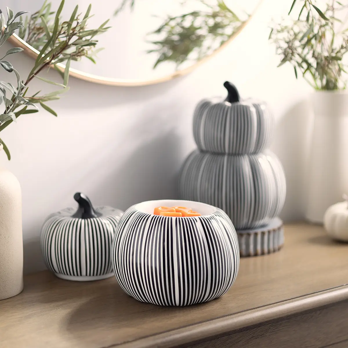 Courtly Striped Pumpkin Scentsy Warmer