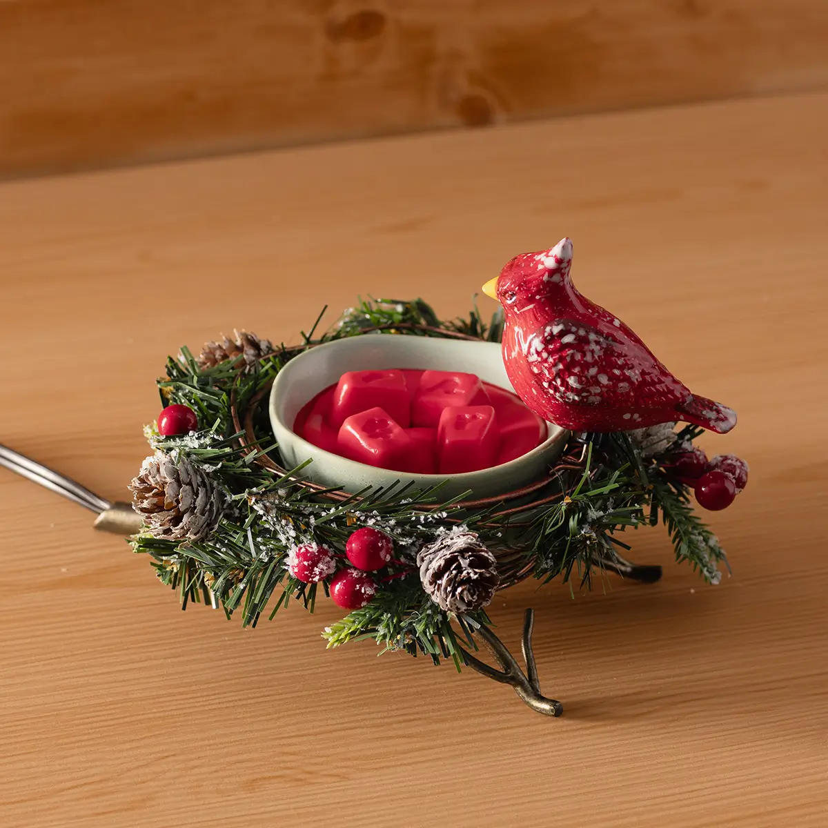 Nestled in Evergreen Cardinal Scentsy Warmer