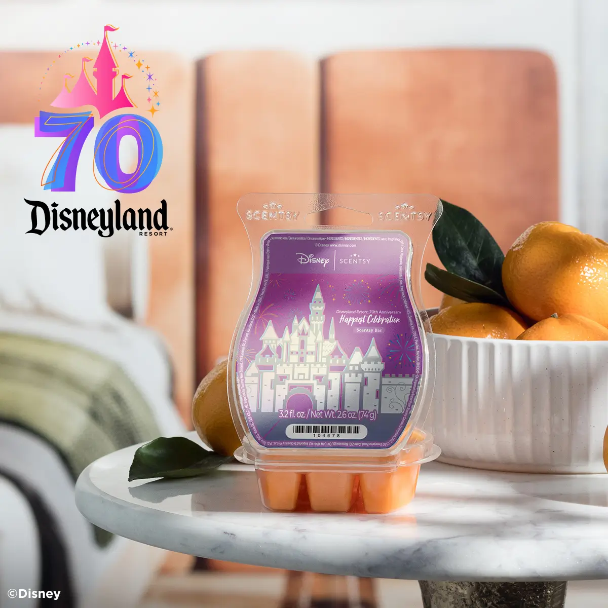 1200X1200-2026-Disneycastle-Happiestcelebration-Bar-1-Logo-R1 Happiest Celebration Scentsy Wax Bar - Disneyland Resort 70th Anniversary