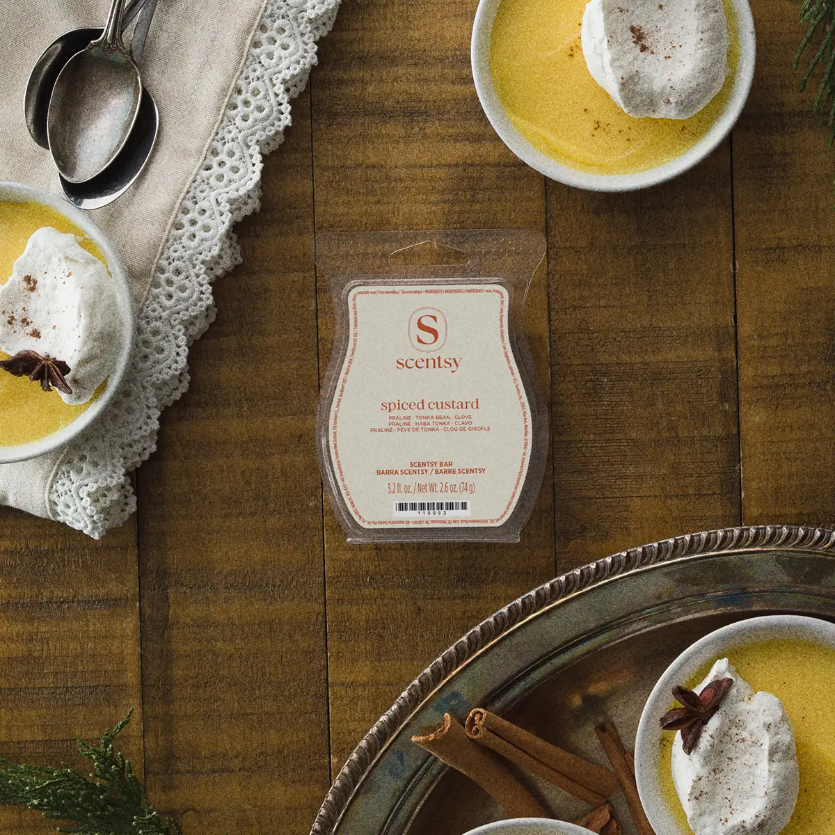 1200X1200-2026-Octoberedit-Gingerbread-Spicedcustardbar-R13 Spiced Custard Scentsy Wax Bar