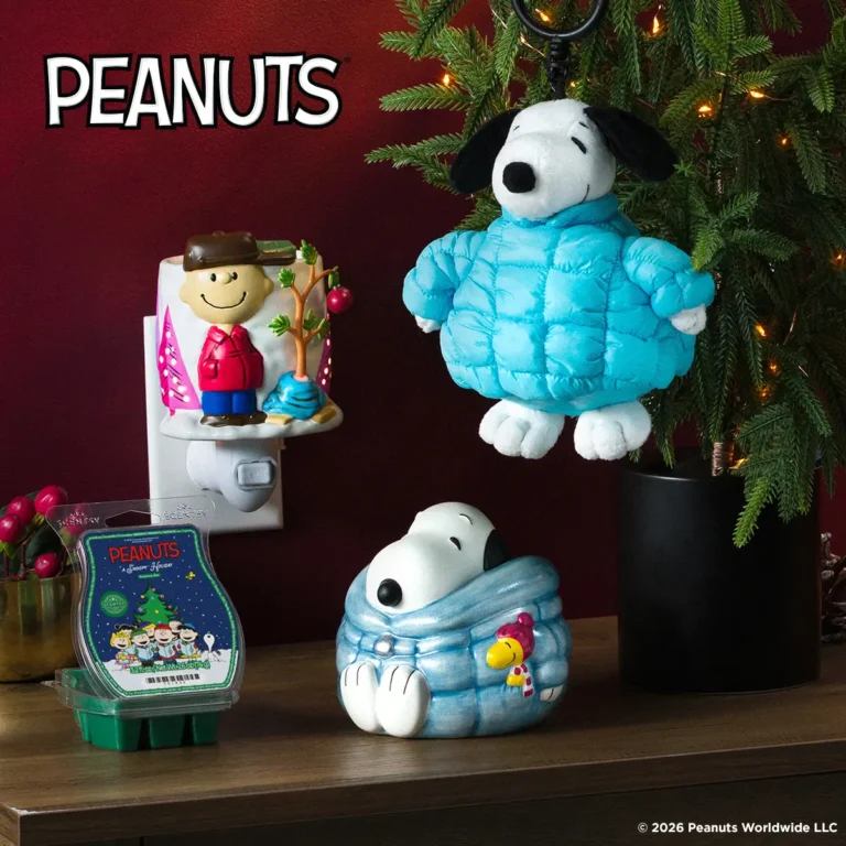 Scentsy x Peanuts 2026: Holiday with Snoopy & A Charlie Brown Christmas launching Oct 12