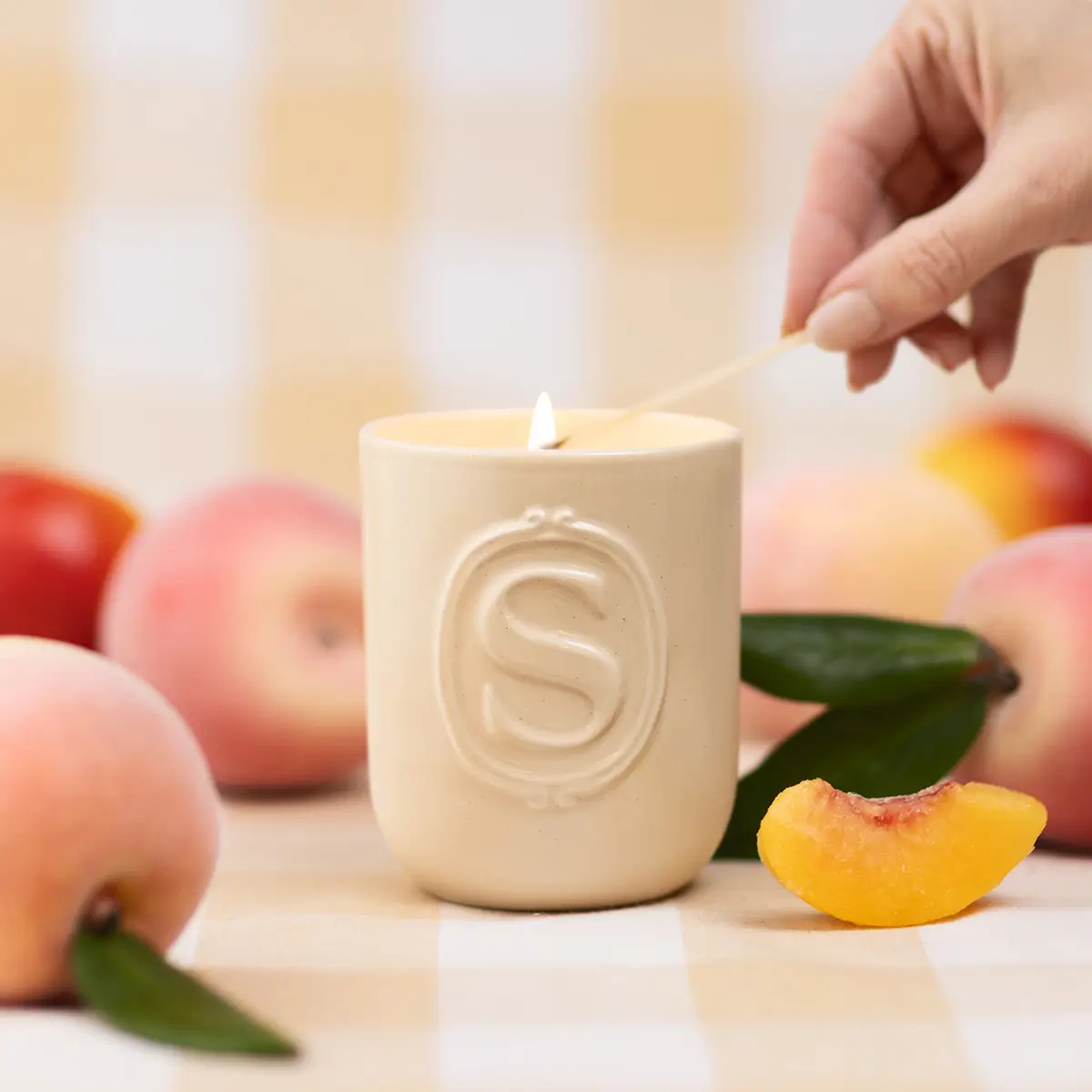 Sunlit Peach Ceramic Scentsy Candle - May 2026