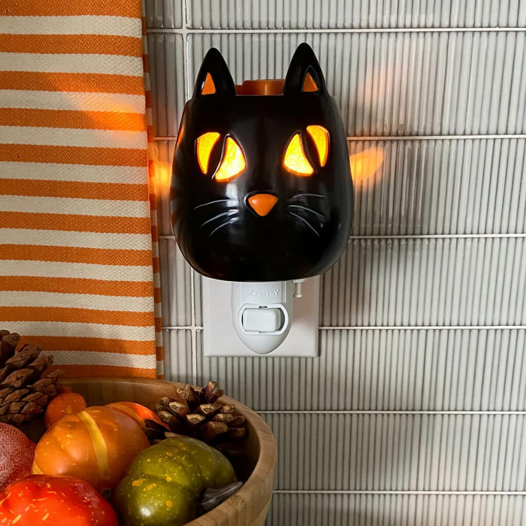 Spooky Stare Black Cat Mini Scentsy Warmer