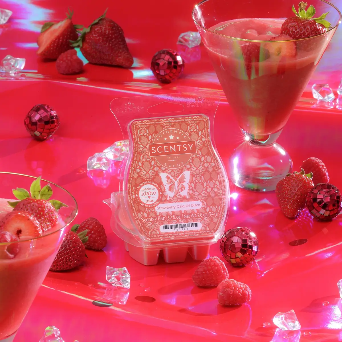 Strawberry Daiquiri Disco Scentsy Wax Bar | Let's Dance