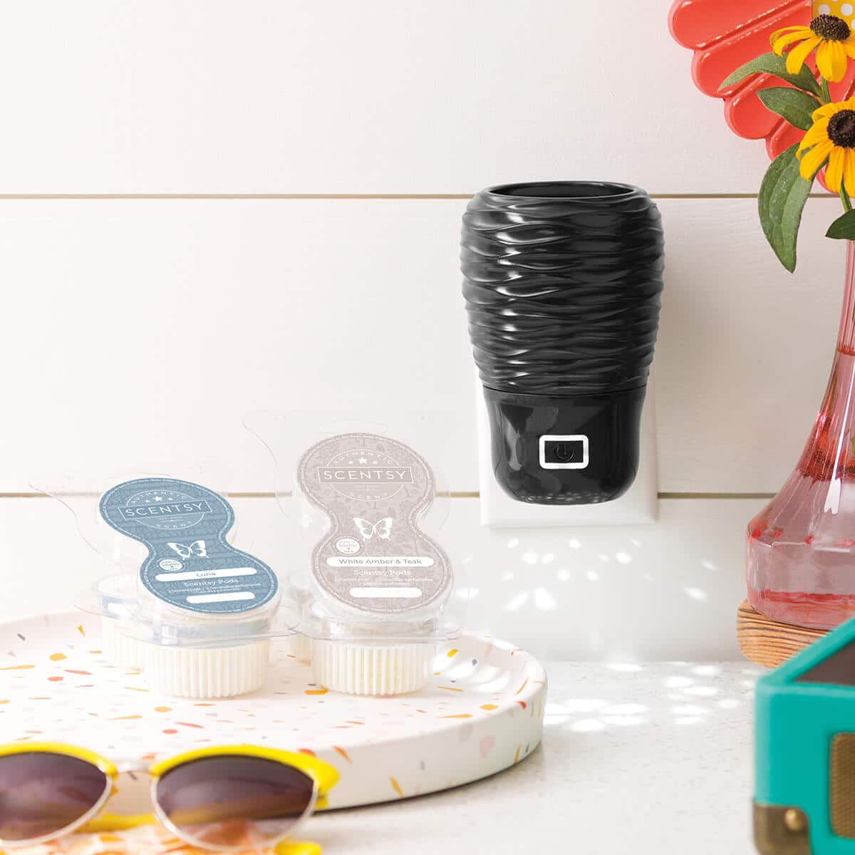New! Scentsy Wall Fan Diffuser Using Scentsy Pods 1200x1200 SS23 Home WallFanDiffuser Black Luna WhiteAmberTeak R13 1