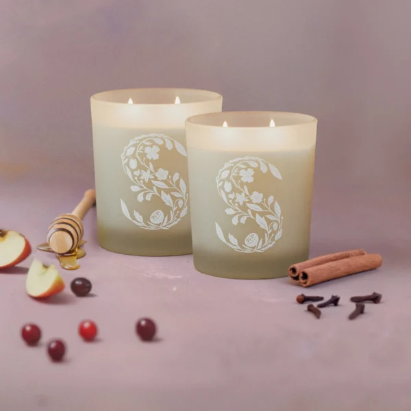 Cinnamon Bear Scentsy Candle & Winterberry Apple Tea Scentsy Candle Bundle