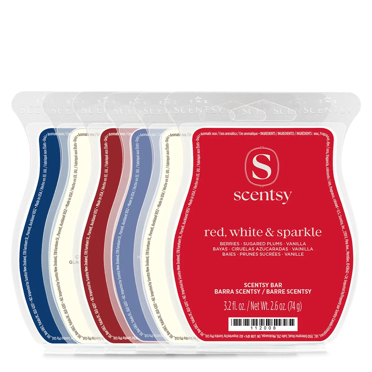 Red, White, & Sparkle Scentsy 6 Bar Bundle