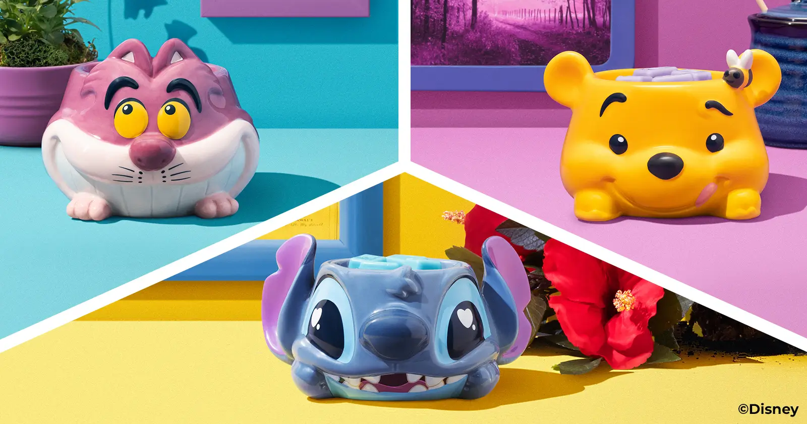Scentsy Disney Character Warmers: Stitch, Winnie the Pooh, Cheshire Cat | Shop Now