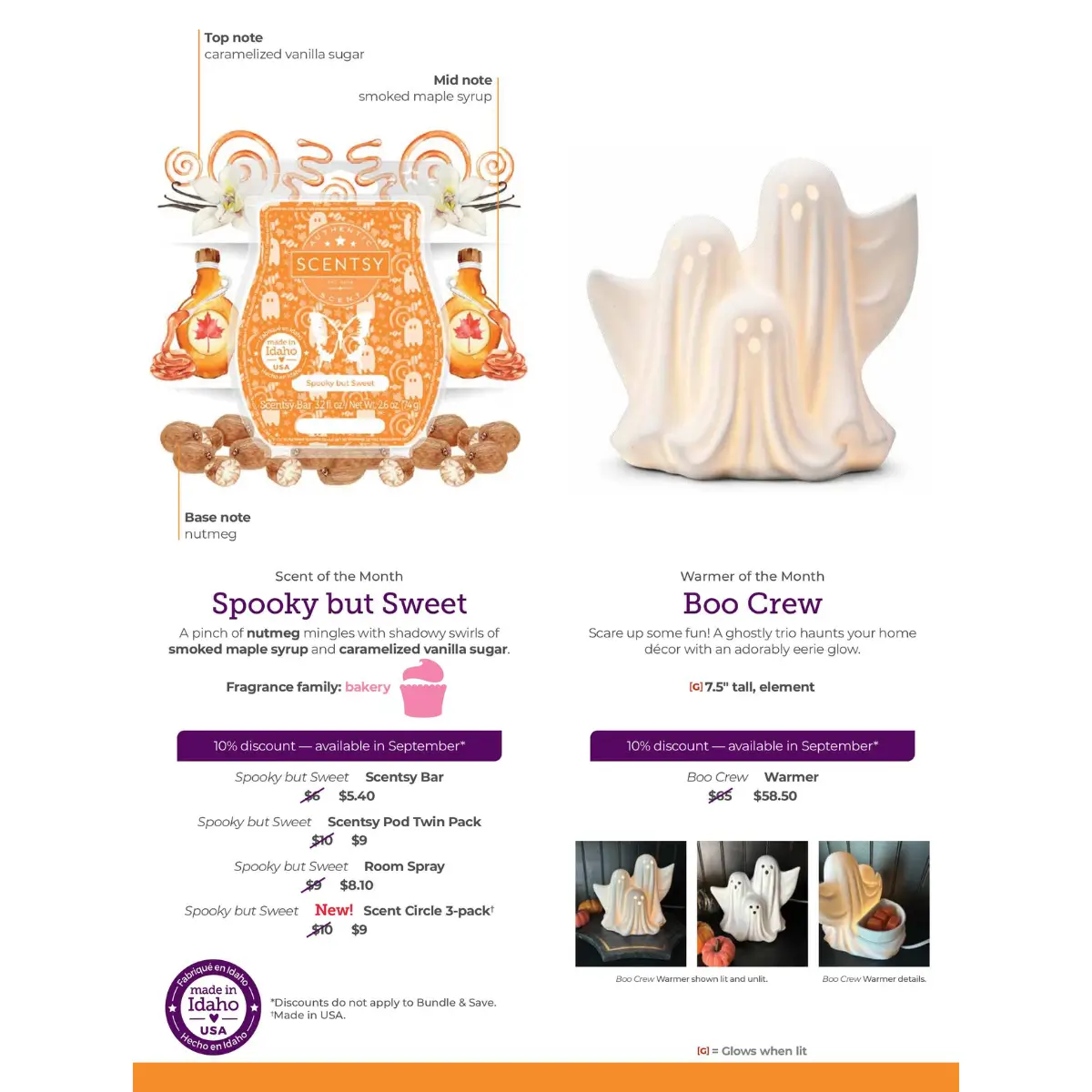 Scentsy September 2024 Warmer Of The Month - Boo Crew Ghost Warmer + Spooky But Sweet Scentsy September 2024 Warmer of the Month - Boo Crew Ghost Warmer + Spooky But Sweet