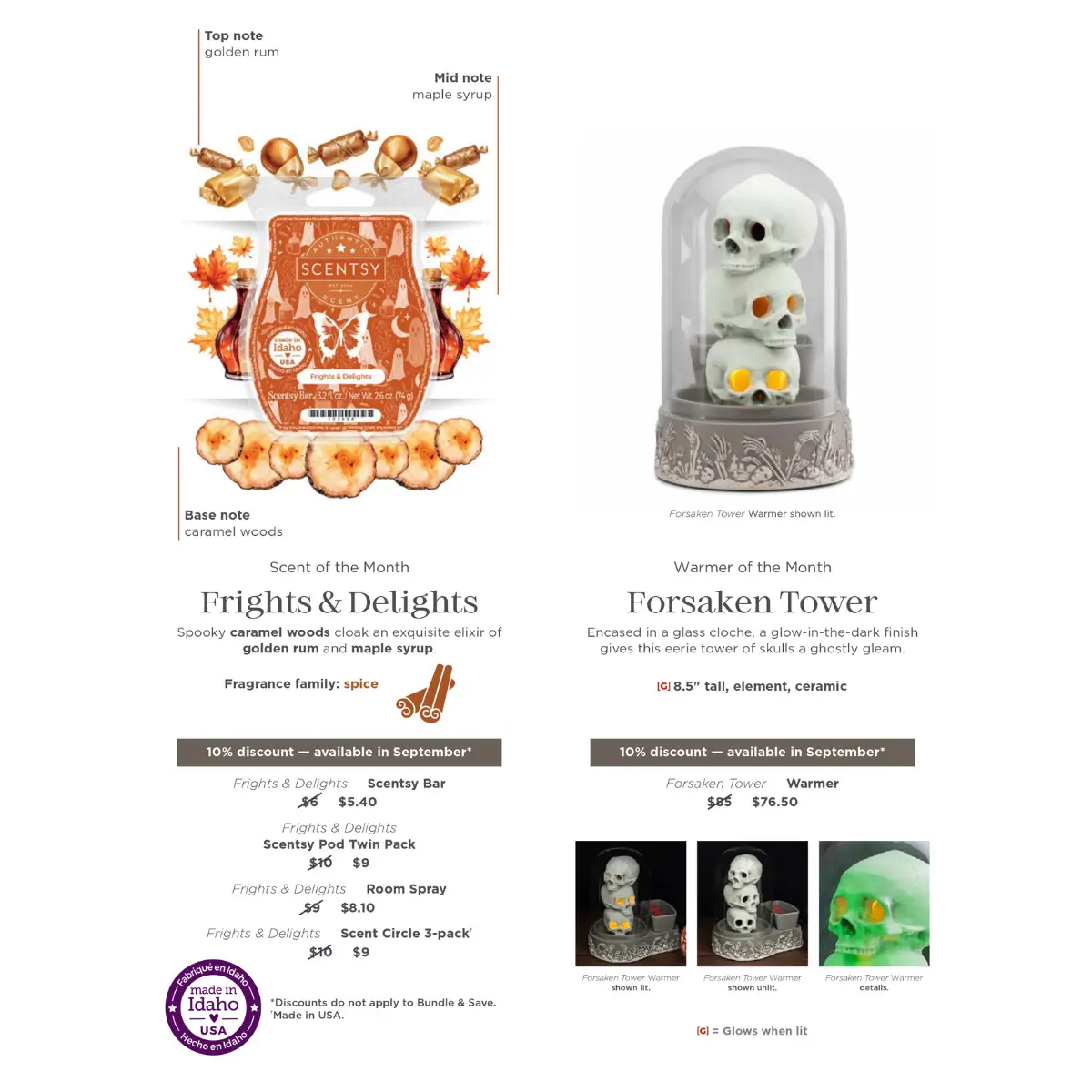 Scentsy September 2025 Warmer of the Month | Forsaken Tower + Frights & Delights