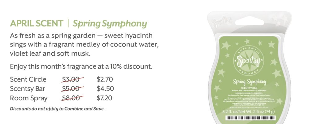 April 2015 Scentsy Scent of the Month ~ Spring Symphony