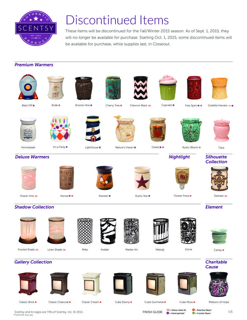 List Of Scentsy Discontinued Items For The Fall / Winter 2015 Season... Discontinued Items Scentsy Fall Winter 2015