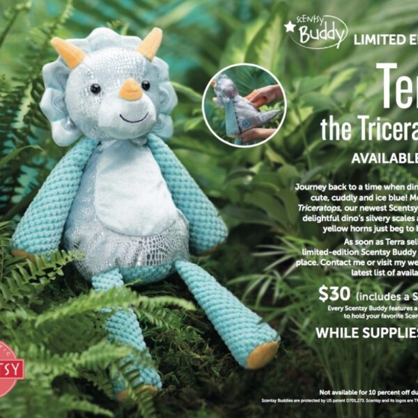 TERRA THE TRICERATOPS SCENTSY BUDDY