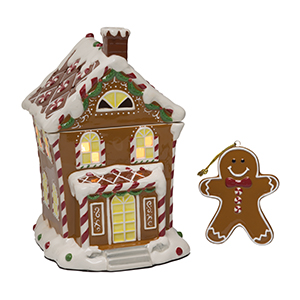 Scentsy 2015 Limited Edition Holiday Warmer- Gingerbread House Warmer and Ornament