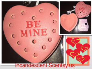 SCENTSY BE MINE WARMER DELUXE AND CHERISHED SCENTSY BAR