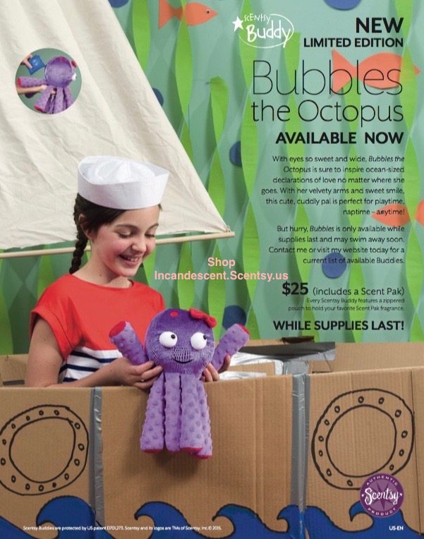 Bubbles the Octopus Scentsy Buddy