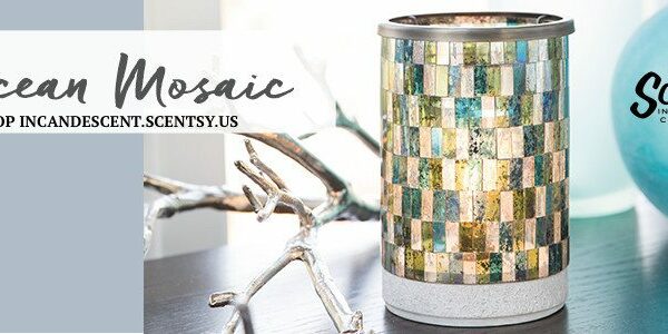 OCEAN MOSAIC LAMPSHADE SCENTSY WARMER