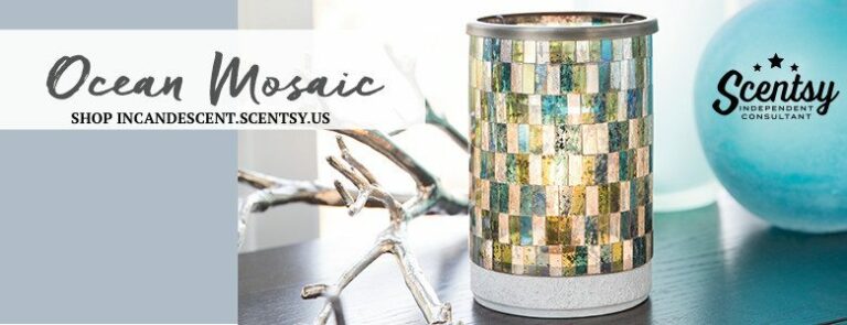 OCEAN MOSAIC LAMPSHADE SCENTSY WARMER