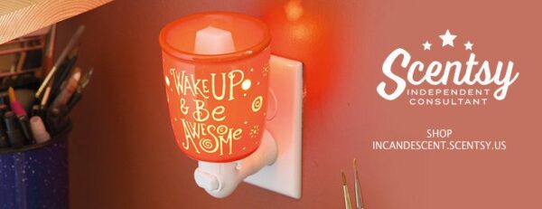 Scentsy CHOOSE HAPPY 😃 Wax Warmer ~ New Glass POSITIVE QUOTES Wall NITE  Lite