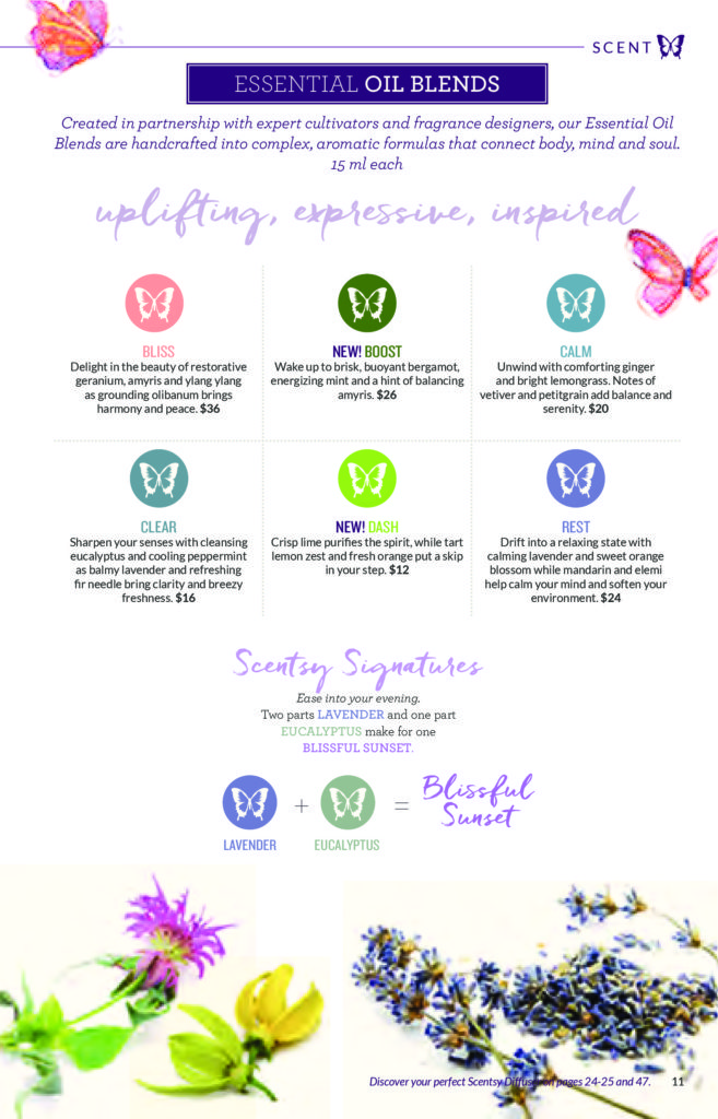 SCENTSY SPRING / SUMMER 2016 ESSENTIAL OIL BLENDS