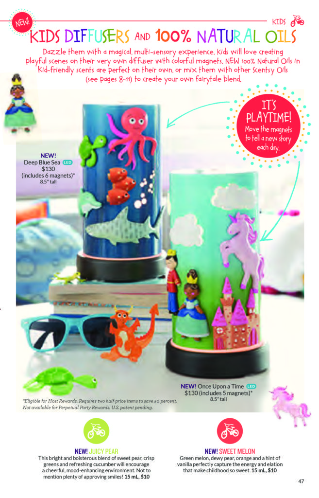 SPRING / SUMMER 2016 SCENTSY CATALOG / KIDS SCENTSY DIFFUSERS