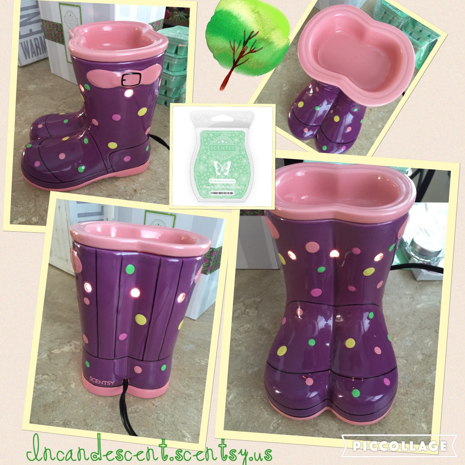 WELLIES RAIN BOOTS SCENTSY WARMER 