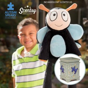 AUTISM SPEAKS SCENTSY WARMER, AUTISM SPEAKS SCENTSY BUDDY BERNIE THE BUDDERFLY