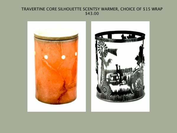 TRAVERTINE CORE SILHOUETTE SCENTSY WARMER SYSTEM (WITH  WRAP)