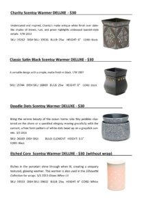 Scentsy Spring/Summer 2016 Product Catalog Cards