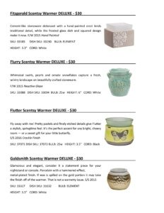 Scentsy Spring/Summer 2016 Product Catalog Cards