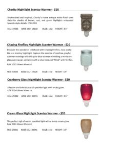 Scentsy Spring/Summer 2016 Product Catalog Cards