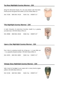 Scentsy Spring/Summer 2016 Product Catalog Cards