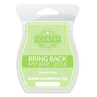 SERENE GREEN BRING BACK MY SCENTSY BAR 2016