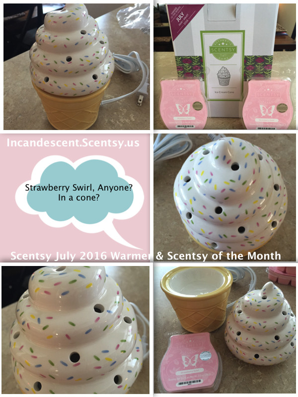 SCENTSY JULY 2016 WARMER & SCENT OF THE MONTH