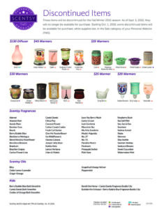 Scentsy Discontinued List for Fall Winter 2016