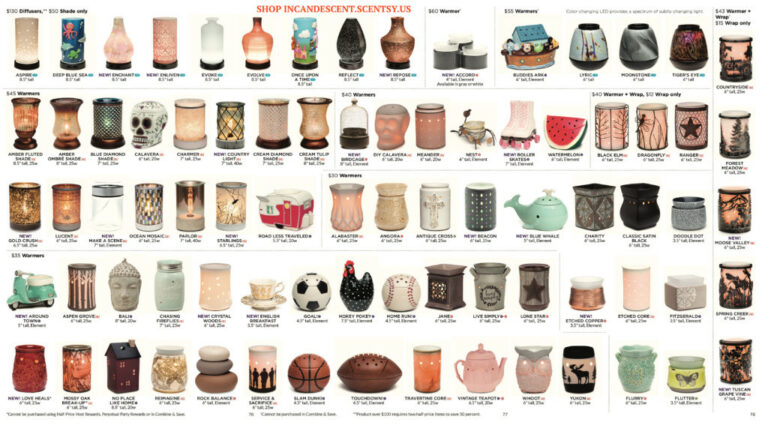 SCENTSY QUICK PRODUCT GUIDE FALL WINTER 2016