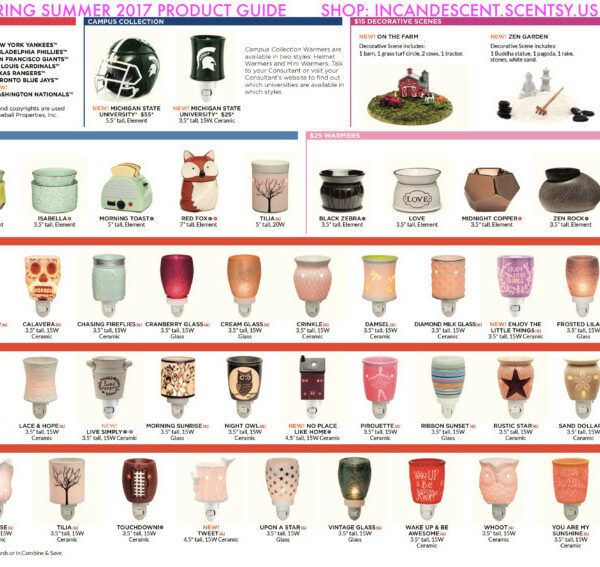 SCENTSY FALL WINTER 2016 QUICK PRODUCT GUIDE