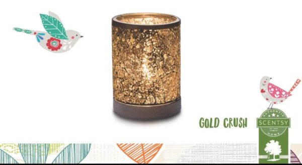 GOLD CRUSH LAMPSHADE SCENTSY WARMER