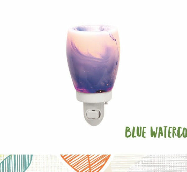 BLUE WATERCOLOR SCENTSY NIGHTLIGHT WARMER
