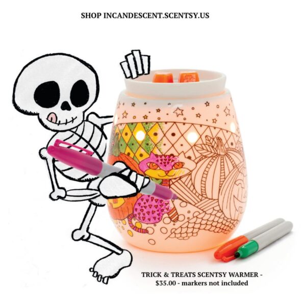 TRICK OR TREATS COLORING SCENTSY WARMER