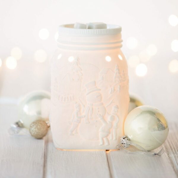 LET IT SNOW MASON JAR SCENTSY WARMER