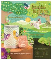 SCENTSY FEBRUARY 2017 WARMER AND SCENT OF THE MONTH ~ CHEVRONS AND SONGBIRDS WARMER, MELON & APPLE GRANITA