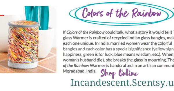 COLORS OF THE RAINBOW LAMPSHADE SCENTSY WARMER | DISCONTINUED