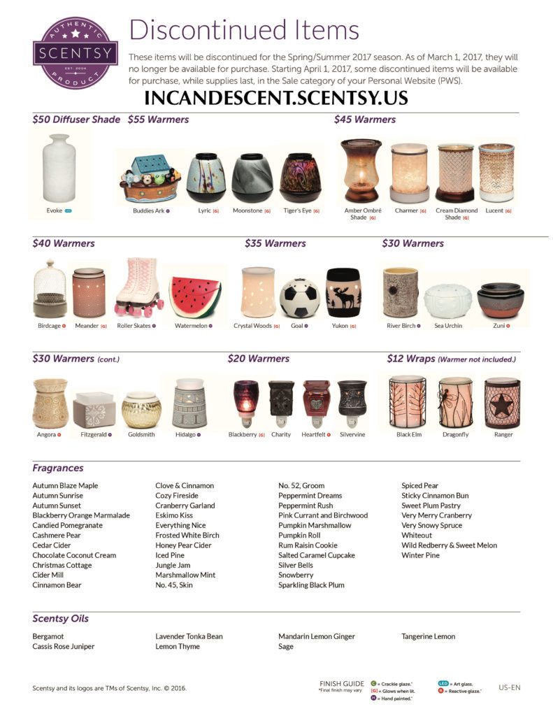 Shop Scentsy Discontinued items for Spring Summer 2017